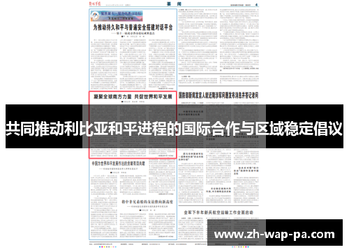 共同推动利比亚和平进程的国际合作与区域稳定倡议 共同推动利比亚和平进程的国际合作与区域稳定倡议