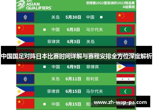 中国国足对阵日本比赛时间详解与赛程安排全方位深度解析